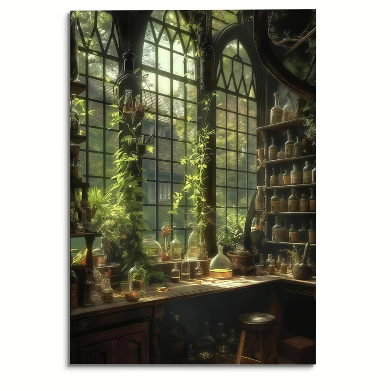 Art mural rétro sur toile gothique foncé, 24 po x 36 po