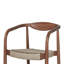 Chaise de salle à manger d'extérieur Cove avec pieds fuselés en bois d'eucalyptus brun et assise en corde