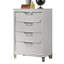 Commode contemporaine blanc perle glamour