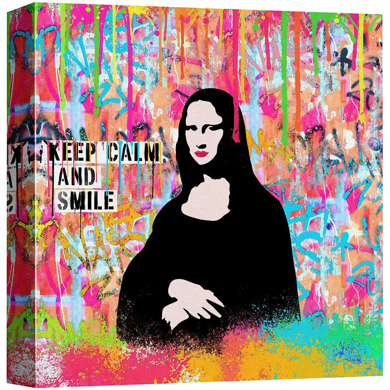 «Mona Lisa Leonardo Da Vinci», art sur toile, H 12 po x l 12 po x P 1,5 po