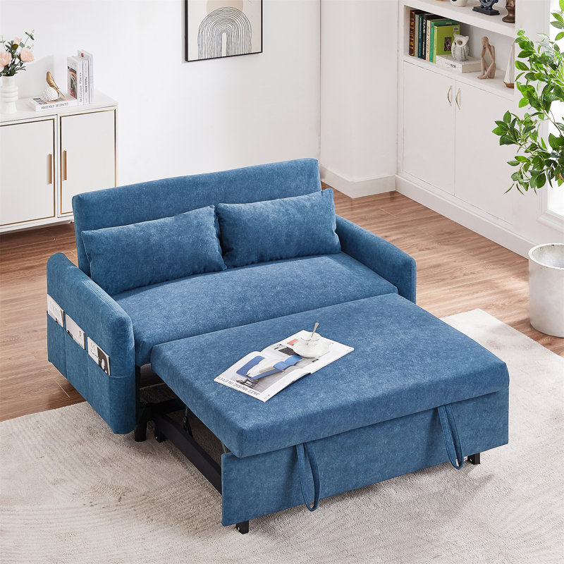 Latitude Run® 55.1" Pull Out Sleep Sofa Bed Loveseats Sofa Couch With ...
