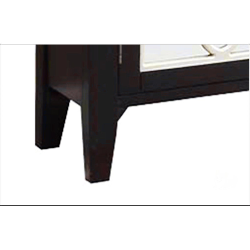 Armoire console au fini noir antique