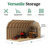 Colonial Greenfield Barn Outdoor Wood Storage Shed-294814155-294814156