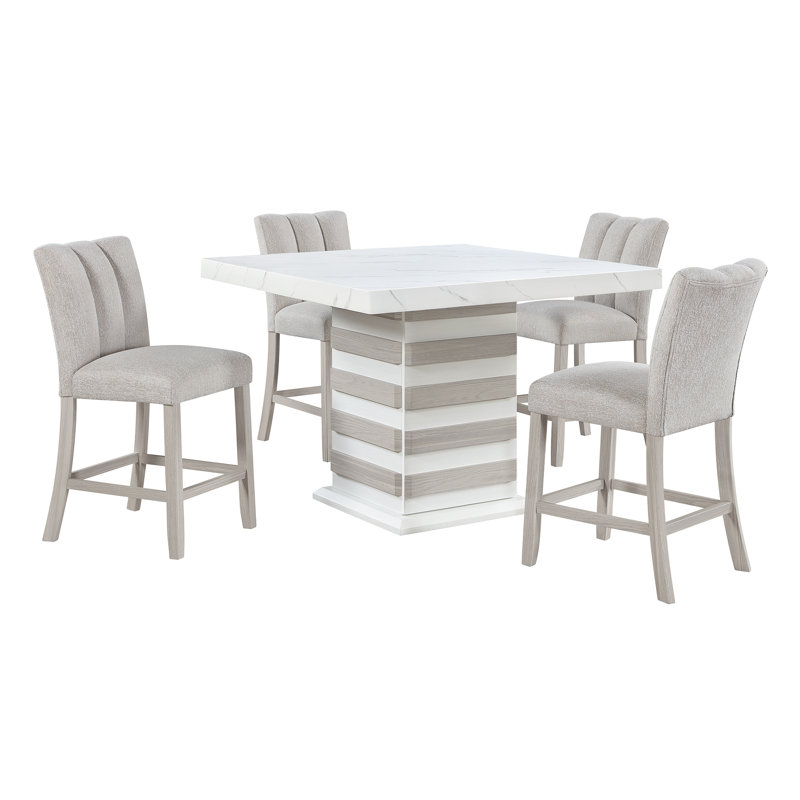 D06 Beige 2Pk Bar Stool Set, D06 BEIGE 2PK BARSTOOL SET