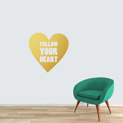 Décalcomanie murale suivre votre coeur