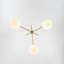 3 - Light Creative Sfumato White Ombre Glass Linear Chandelier