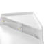 Bureau de coiffeuse de coin avec lumières DEL réglables, miroir rotatif et espace de rangement spacieux pour les petits espaces
