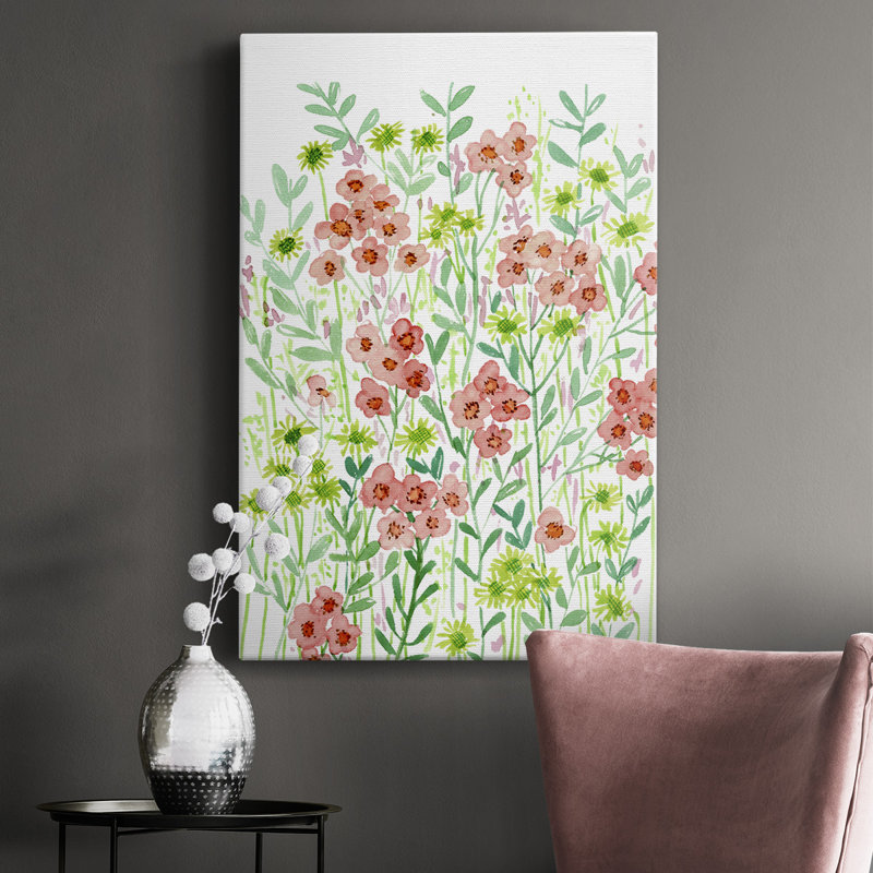 «Wall Flowers I», impression sur toile tendue, H 27 po x l 16 po x P 1 po