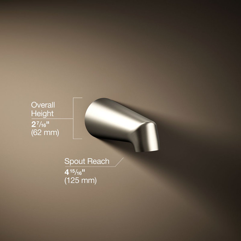 Standard 4-7/8" Non-Diverter Bath Spout, Vibrant Brushed Nickel