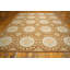 Tapis brun / bleu clair en laine noué à la main de conception unique 9 pi x 12 pi