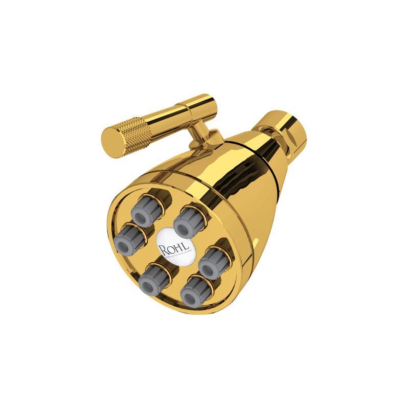 Graceline 3" Multi-Function Showerhead, Unlacquered Brass