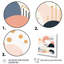 «Vintage Pink Gold Clouds Minimal Geometrics on Canvas», reproduction de 3 pièces-969420762