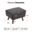 Repose-pieds rembourré moderne Kaya de 24 po-95622468
