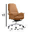 Fauteuil de direction ergonomique à haut dossier - Cuir végétalien de qualité supérieure avec structure synchro-inclinable et aluminium poli-1387523685