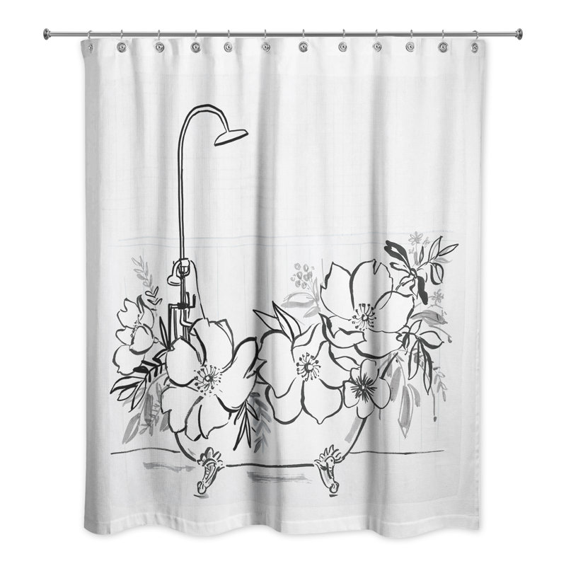 Rideau de douche simple Soft Floral