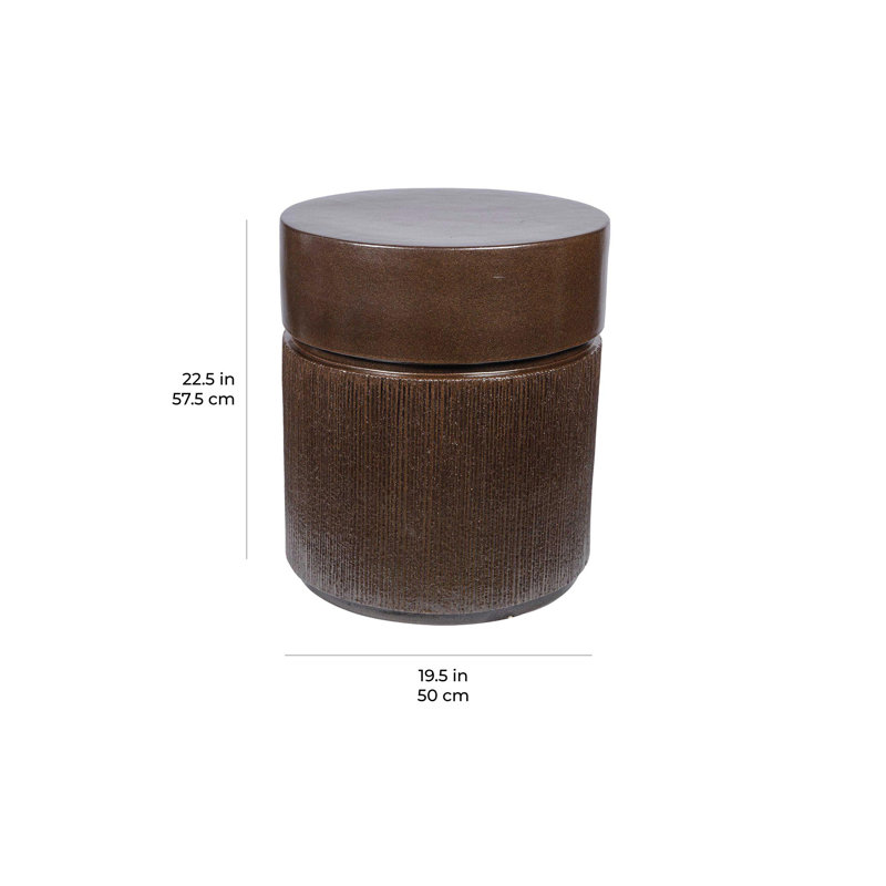 Provenance Signature Outdoor Round Side Table, Mint