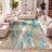Lasley Contemporary POP Modern Abstract Vintage Waterfall Blue/Brown/Orange Rug-1673220616