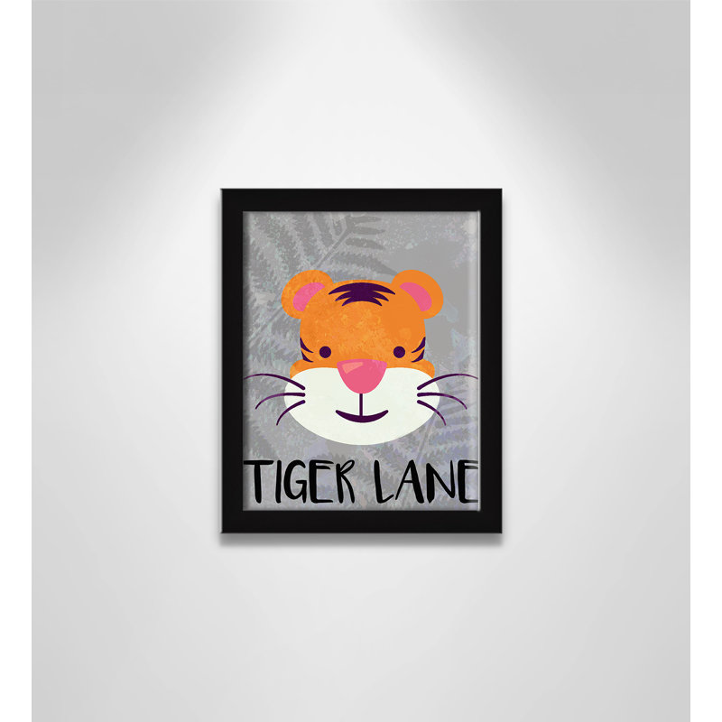 Impression sur papier Tigert Lane Tiger Lane, H 10 po x l 8 po x P 1,18 po, Encadré de boîte noir