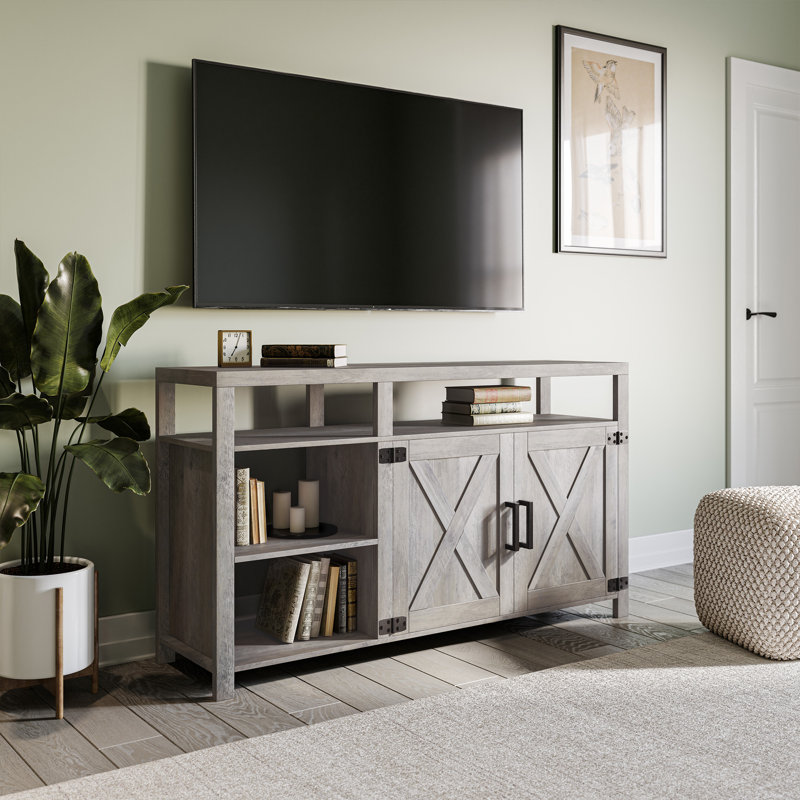 Yeicob TV Stand for TVs up to 65", Gray Wash