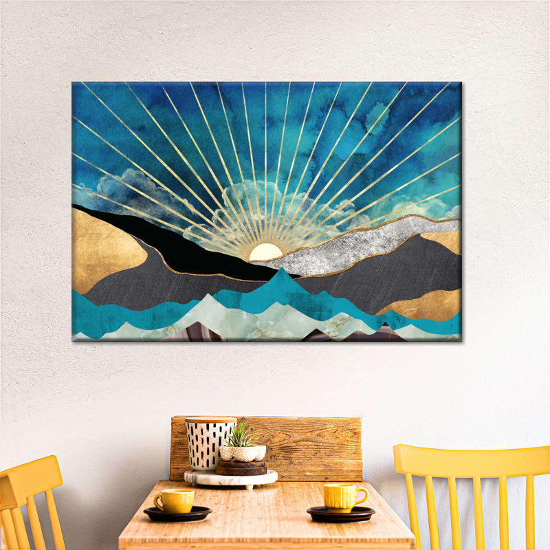 «Sunrise Abstract», reproduction sur toile, H 32 po x l 48 po x P 1,25 po