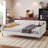 Upholstered Daybed with 4 Support Legs-699807930-699807931