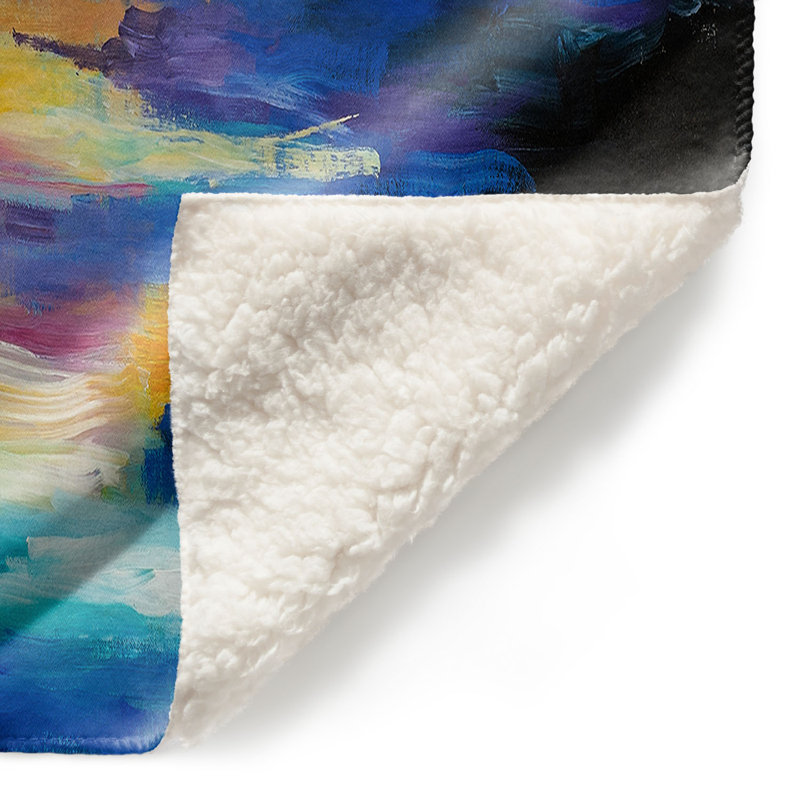 Couverture sherpa doux 2 moonscape, l 51 po x L 60 po