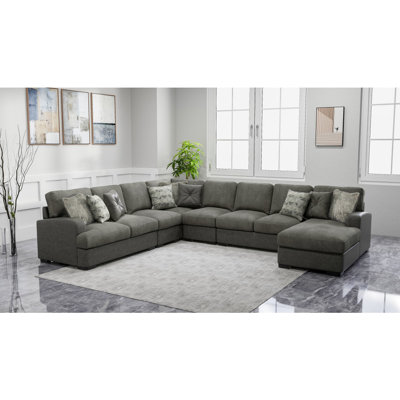 Dutchess Upholstered U-Shaped Sectional Right Hand Facing