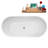67" Streamline Soaking Freestanding Tub and Tray With Drain-101310196