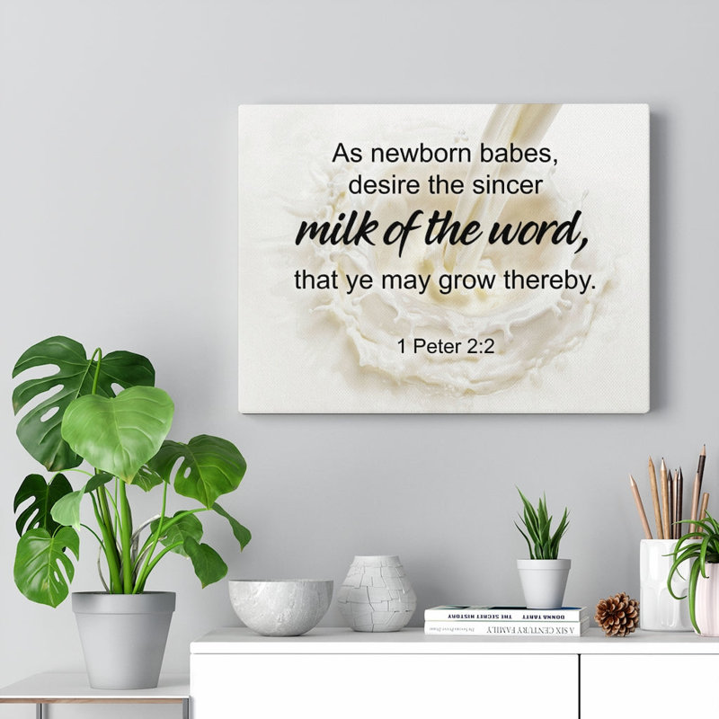 Milk Of The Word Psalm 56:3 - Wrapped Canvas Print, 61cm H x 76cm W