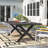 Adasha Rectangular Metal Outdoor Dining Table