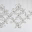 Lustre linéaire en cristal 8 lumières avec acier inoxydable chromé et fleurs de cristal transparent