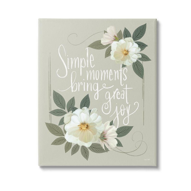 Art mural sur toile Simple Moments & Blossoms par House Fenway, H 30 po x l 24 po