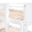 Lit double au-dessus d'un lit superposé avec lit gigogne simple, blanc - Option élégante et gigogne extensible pour augmenter la capacité de couchage-30964577