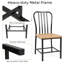 47cm H Metal Slat Back Parsons Chair-1104859303