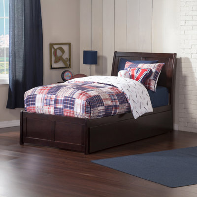 Fitzsimmons Solid Wood Platform Bed with Panel Footboard and Trundle