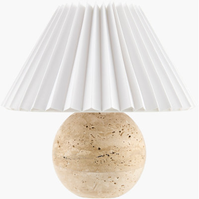 Chemise Travertine Table Lamp