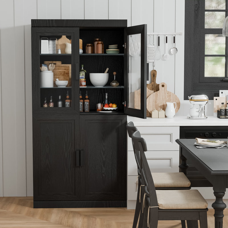 Garde-manger 62 "avec tablettes réglables Hokona, Noir