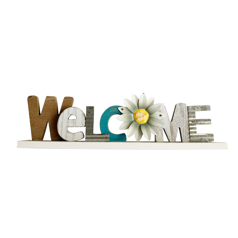 Plaque Daisy Welcome