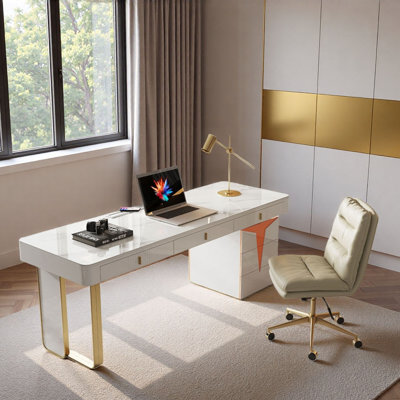 Bureau luxueux aspect marbre