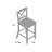 Fairbairn X Back Stool with Sold Wood Frame-1145473653-1126647768
