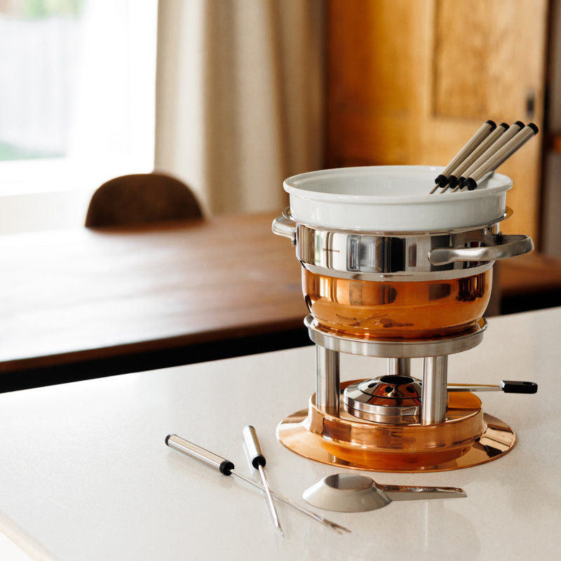 Swissmar Lausanne 11 Piece Fondue Set, Copper