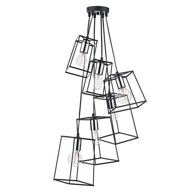 Leyva 6 - Light Black Cluster Pendant