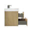 Armoire de rangement 36 po pour salle de bain - Chêne, lavabo noir, système de tiroir de salle de bain moderne-1369947756
