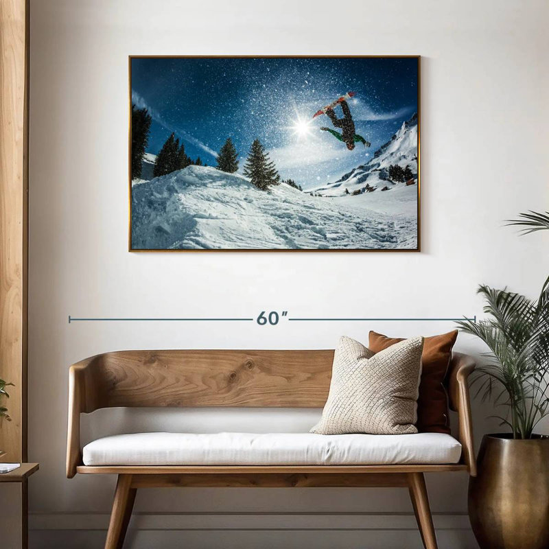 Snowboard, Cadre flottant doré, 43 po x 29 po