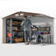 Outsunny 9 x 6 ft Metal Garden Shed Waterproof Galvanised-17873829