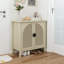 Rattan 2 Door Cabinet with sturdy legs