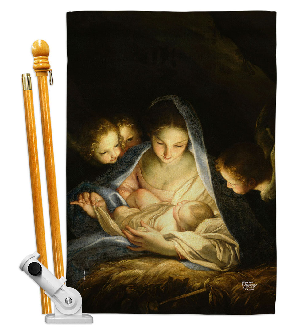 Double Sided 40'' H x 28'' W Polyester Flag Set Ornament Collection