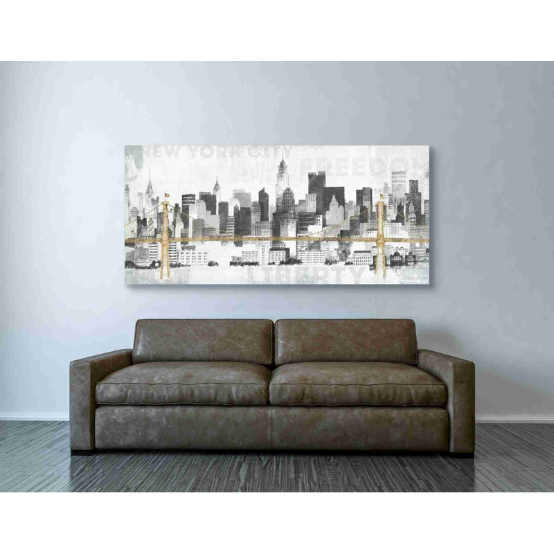 'New York Skyline II' by Avery Tillmon, Canvas Wall Art, 30" H x 60" W
