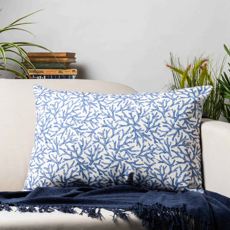 Floral Cushion, 58x38cm, Synthetic filled