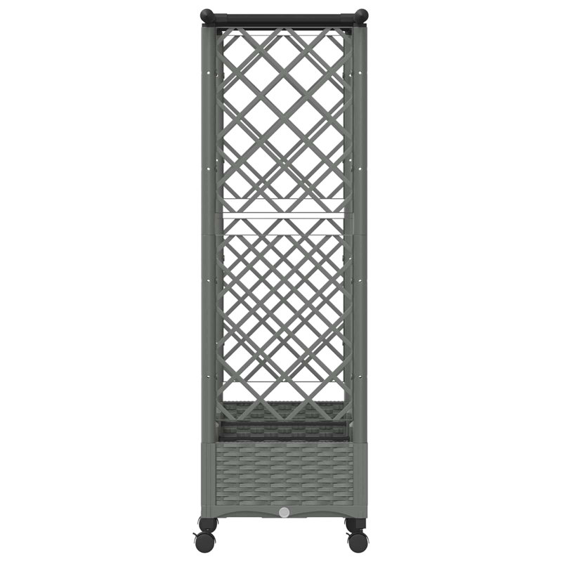 Raised Garden Bed, 127cm H x 164cm W x 40cm D, Light Grey